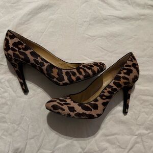 Nine West Brown Leopard Print Heels